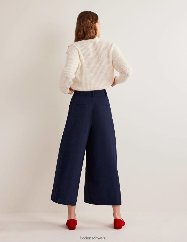 Boden Frauen Fließende Culottes mit weitem Bein VH86PT2543 Kleidung Marine