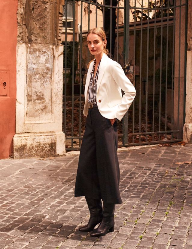 Boden Frauen Fließende Culottes mit weitem Bein VH86PT327 Kleidung Schwarz