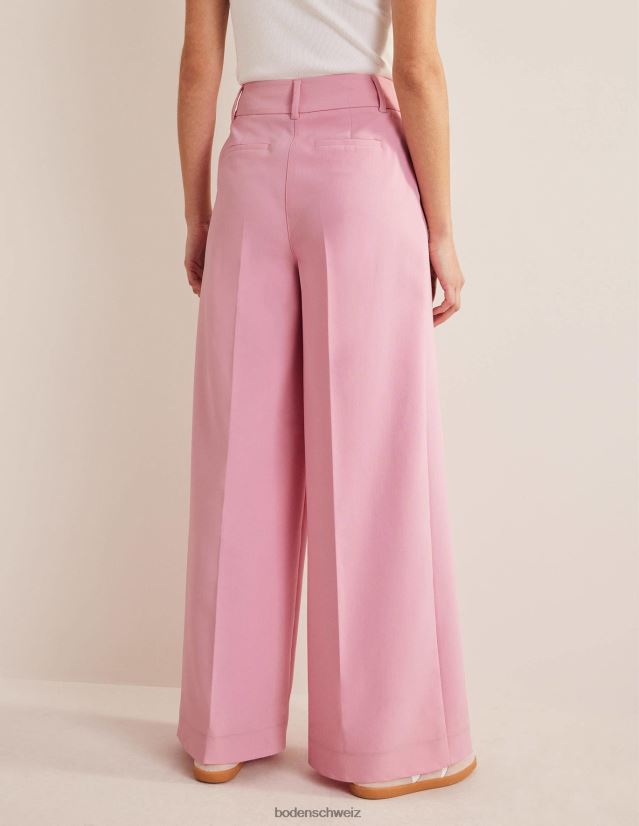Boden Frauen Hose mit hohem Bund und weitem Bein VH86PT1784 Kleidung Rosa