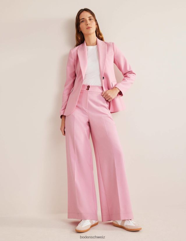 Boden Frauen Hose mit hohem Bund und weitem Bein VH86PT1784 Kleidung Rosa