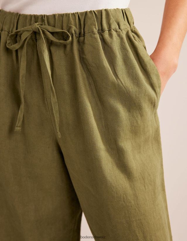 Boden Frauen Lässige Leinenhose zum Hineinschlüpfen VH86PT1107 Kleidung Capulet-Olive