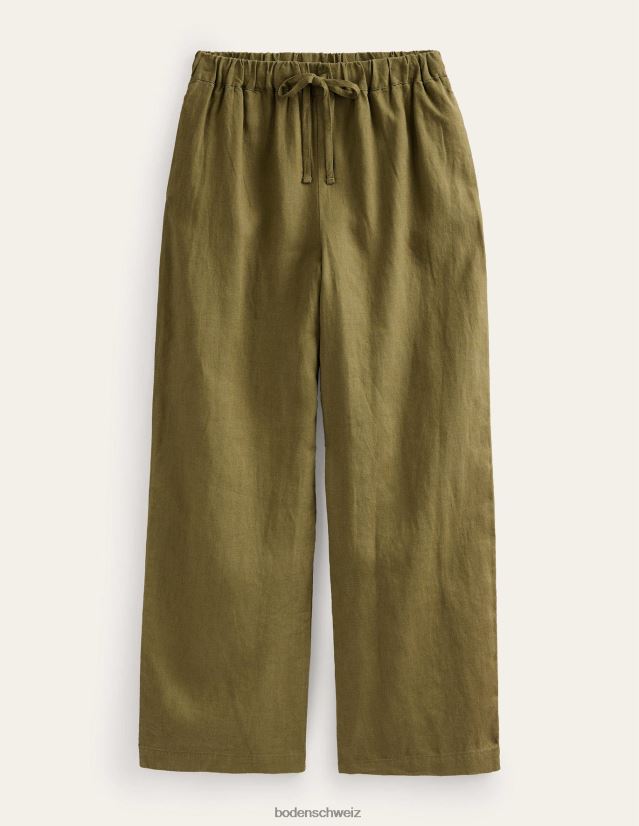 Boden Frauen Lässige Leinenhose zum Hineinschlüpfen VH86PT1107 Kleidung Capulet-Olive