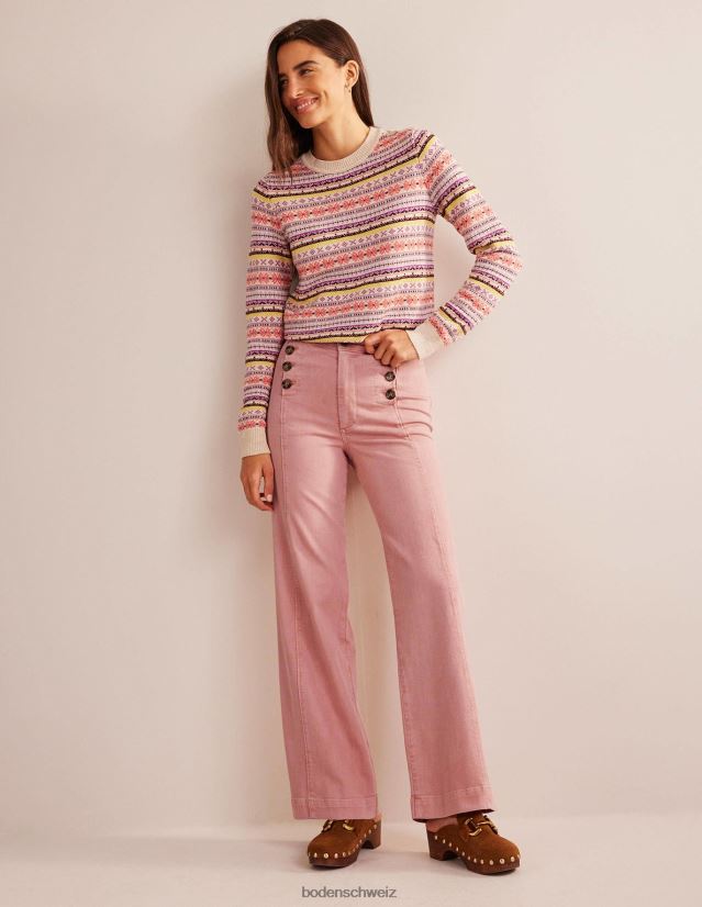 Boden Frauen Matrosenhose mit weitem Bein VH86PT326 Kleidung Rosa