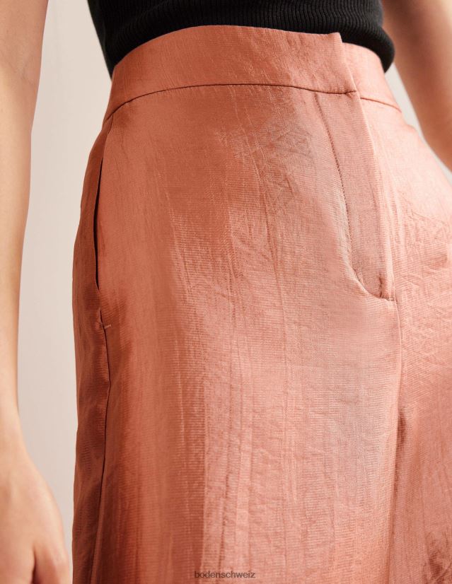 Boden Frauen Palazzo-Hose mit hohem Bund VH86PT1022 Kleidung Satin