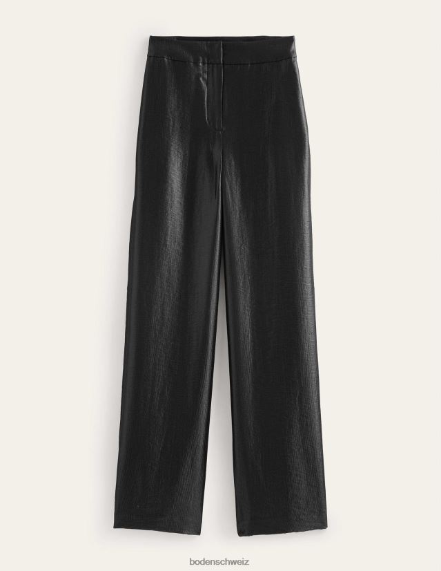 Boden Frauen Palazzo-Hose mit hohem Bund VH86PT930 Kleidung Schwarz