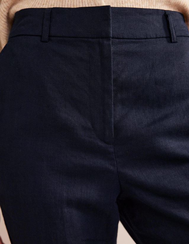 Boden Frauen Schmal zulaufende Leinenhose VH86PT1281 Kleidung Marine