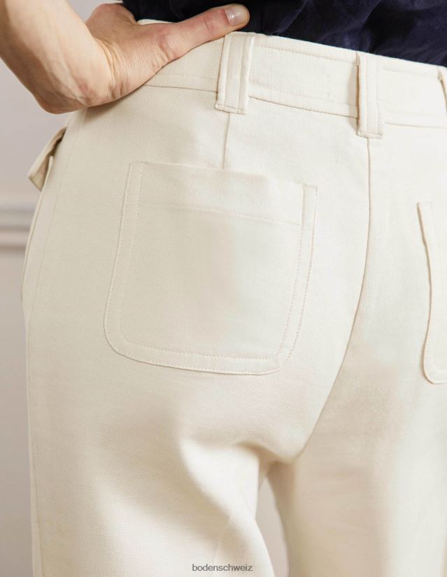 Boden Frauen Tragen Sie eine Hose mit hoher Taille VH86PT2422 Kleidung Baiser
