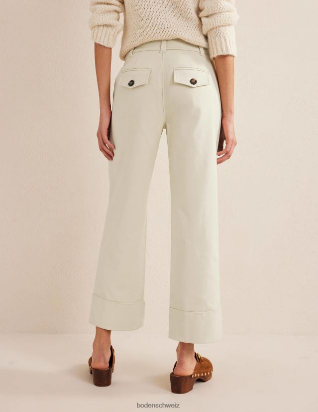 Boden Frauen maßgeschneiderte Hose mit Umschlag VH86PT2079 Kleidung Pistazienschale