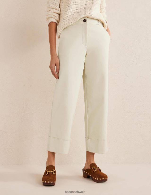 Boden Frauen maßgeschneiderte Hose mit Umschlag VH86PT2079 Kleidung Pistazienschale