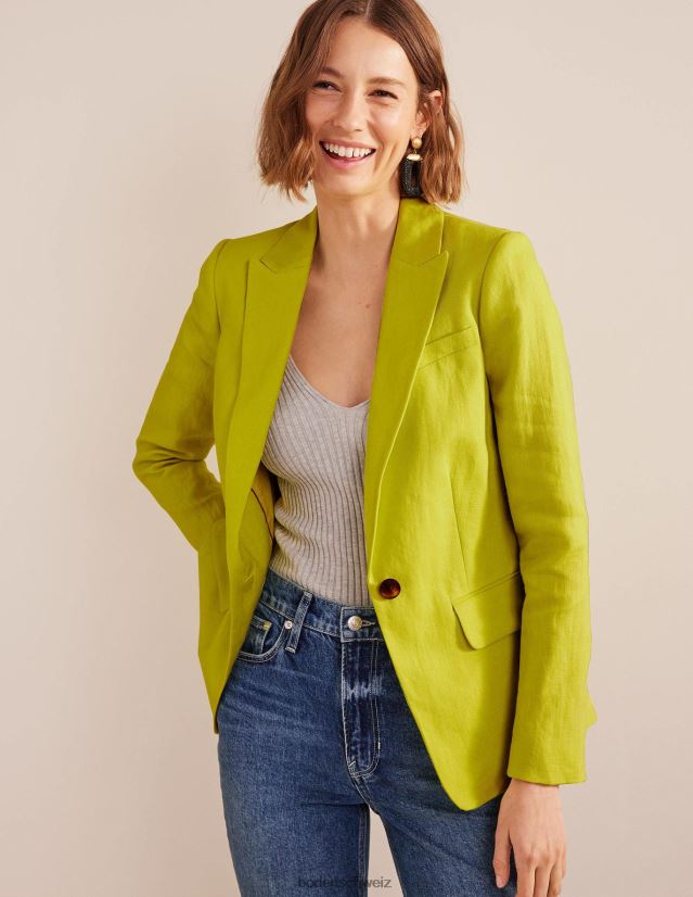 Boden Frauen Der Cambridge-Leinenblazer VH86PT678 Kleidung Zitrusfrüchte