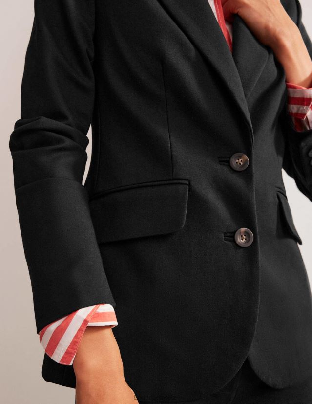 Boden Frauen Der Marylebone-Jersey-Blazer VH86PT670 Kleidung Schwarz