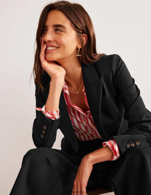 Boden Frauen Der Marylebone-Jersey-Blazer VH86PT670 Kleidung Schwarz