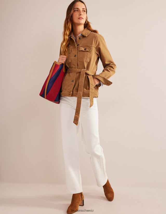 Boden Frauen Jeansjacke mit Gürtel VH86PT676 Kleidung Umbra