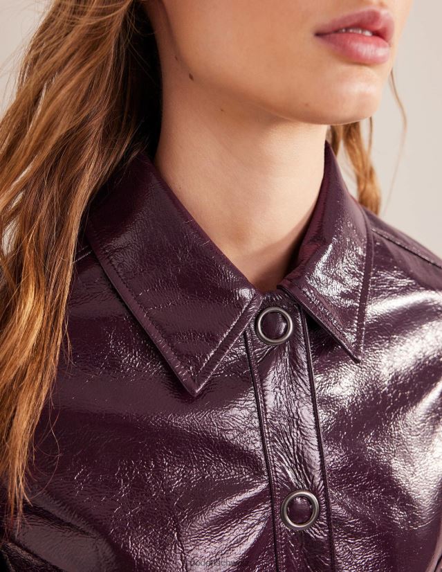 Boden Frauen Kurze Jacke mit Kragen VH86PT1897 Kleidung kastanienbraun