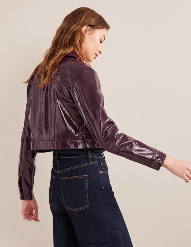 Boden Frauen Kurze Jacke mit Kragen VH86PT1897 Kleidung kastanienbraun