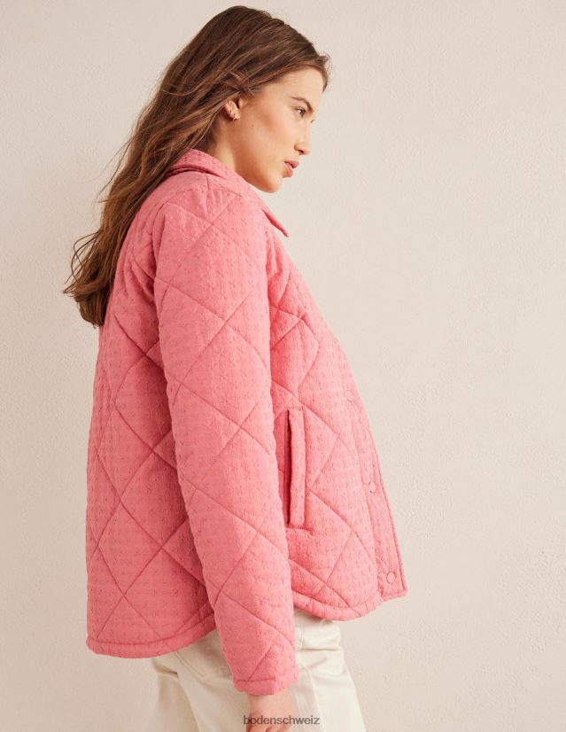 Boden Frauen Steppjacke aus Baumwolle mit Stickerei VH86PT1665 Kleidung Rosa