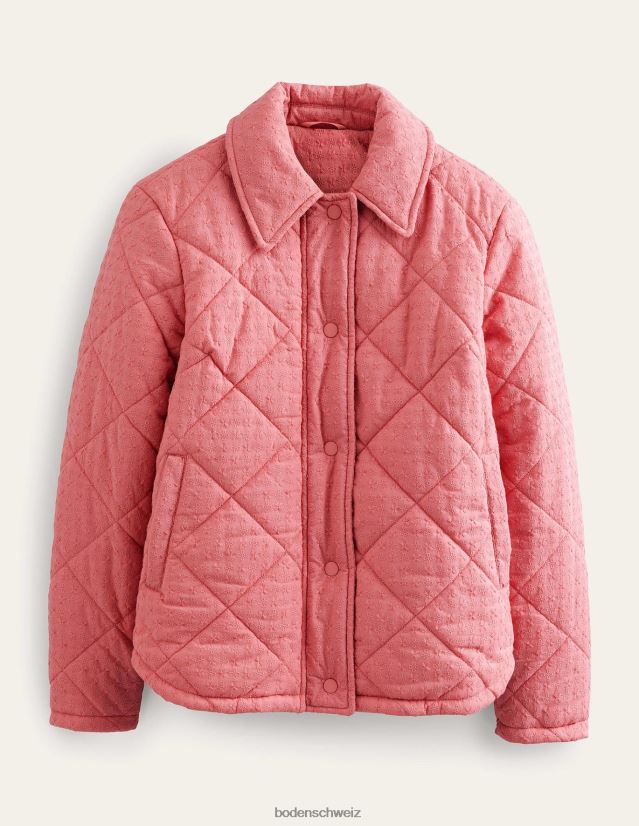 Boden Frauen Steppjacke aus Baumwolle mit Stickerei VH86PT1665 Kleidung Rosa
