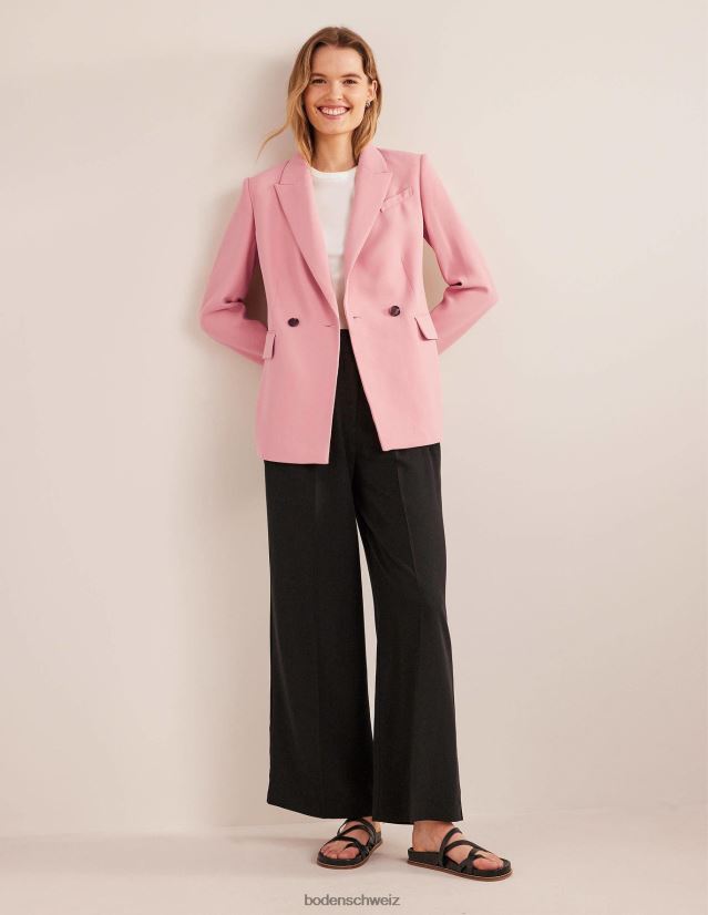 Boden Frauen Zweireihiger Blazer aus Krepp VH86PT961 Kleidung Rosa