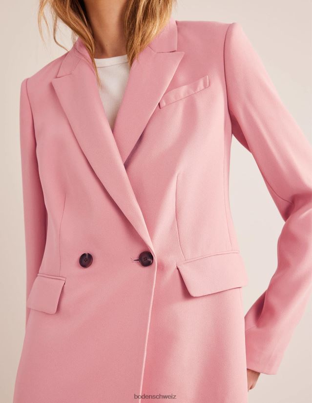 Boden Frauen Zweireihiger Blazer aus Krepp VH86PT961 Kleidung Rosa
