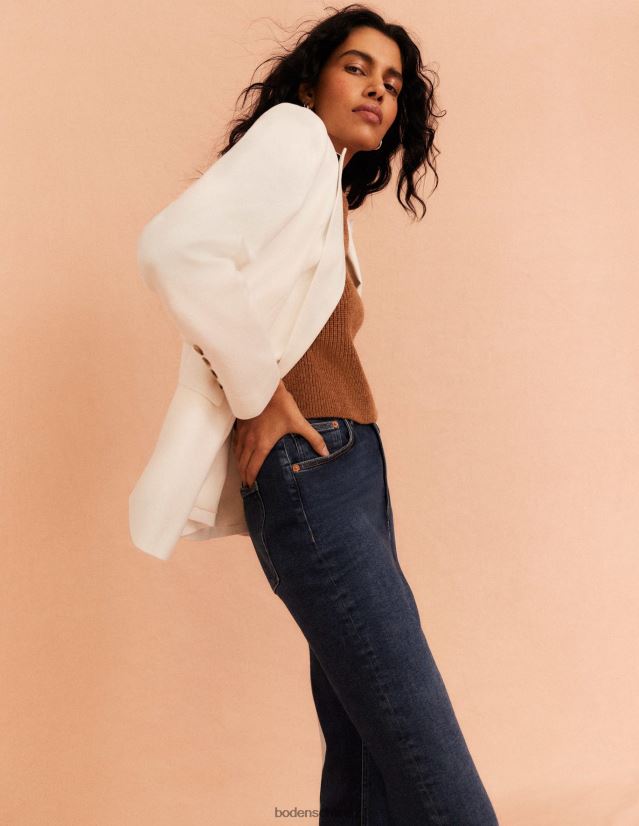 Boden Frauen Zweireihiger Twill-Blazer VH86PT1465 Kleidung Elfenbein