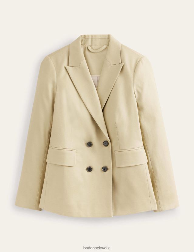 Boden Frauen Zweireihiger Twill-Blazer VH86PT1622 Kleidung Schiefergrün