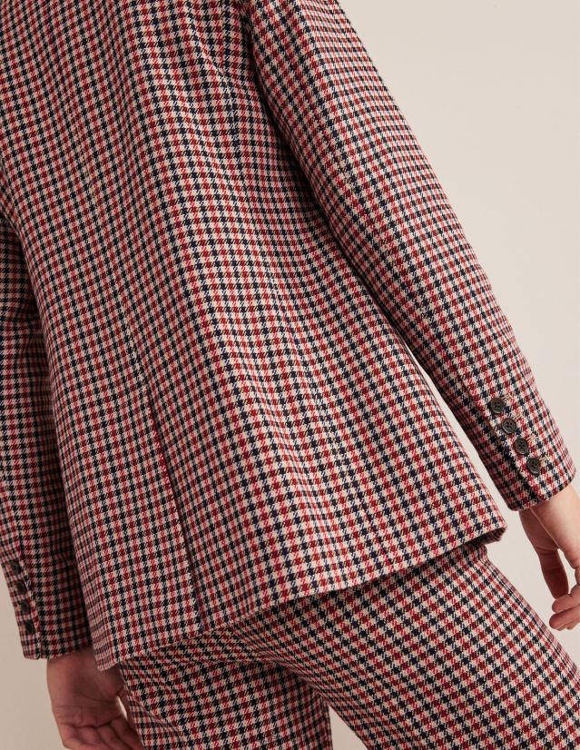 Boden Frauen der Brighton-Karo-Blazer VH86PT1091 Kleidung Rot, Marineblau und Kamelkaro