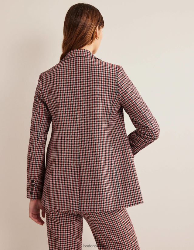 Boden Frauen der Brighton-Karo-Blazer VH86PT1091 Kleidung Rot, Marineblau und Kamelkaro