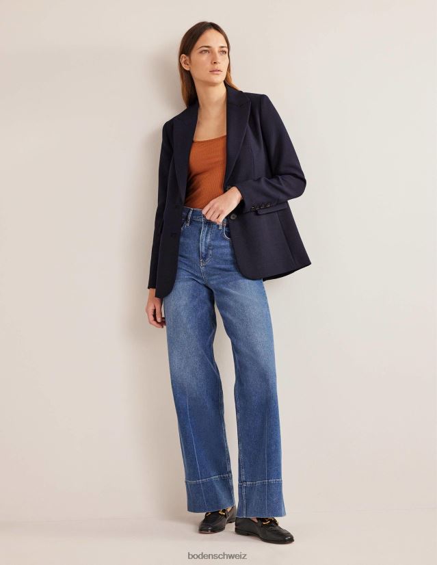 Boden Frauen der Brighton-Twill-Blazer VH86PT1002 Kleidung Marine