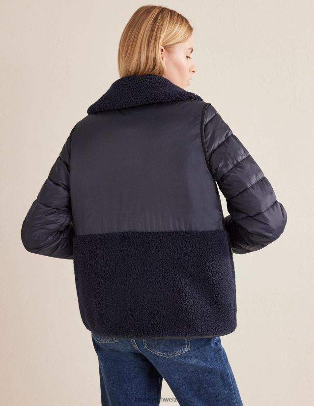 Boden Frauen gesteppte Borgjacke VH86PT1601 Kleidung Marine