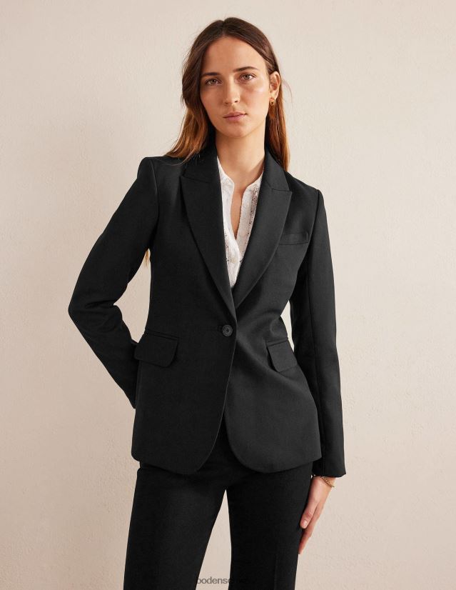 Boden Frauen maßgeschneiderter Anzugsblazer VH86PT675 Kleidung Schwarz