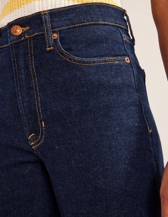 Boden Frauen Jeans mit hohem Bund und weitem Bein VH86PT658 Kleidung Indigo
