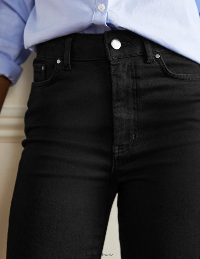 Boden Frauen Modellierte Röhrenjeans mit mittlerer Leibhöhe VH86PT660 Kleidung Schwarz