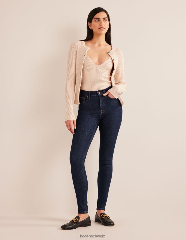 Boden Frauen Röhrenjeans mit hohem Bund VH86PT666 Kleidung Indigo
