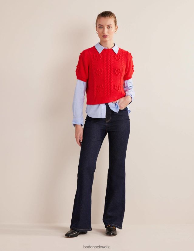 Boden Frauen Schlagjeans mit hohem Bund VH86PT664 Kleidung Indigo