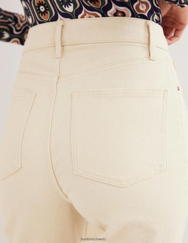 Boden Frauen Steife, verkürzte Schlagjeans VH86PT1948 Kleidung naturfarben