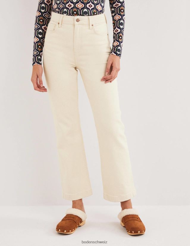 Boden Frauen Steife, verkürzte Schlagjeans VH86PT1948 Kleidung naturfarben