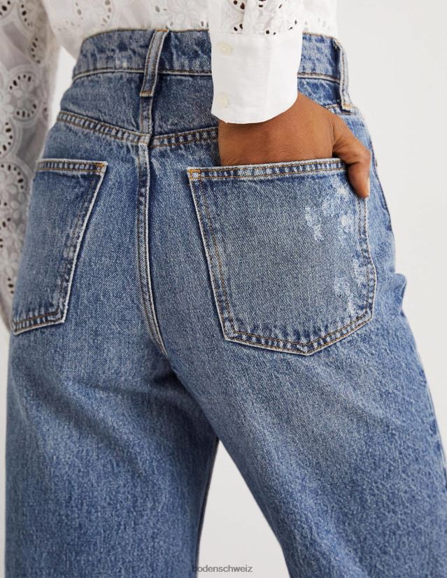 Boden Frauen starre, gerade Jeans VH86PT1762 Kleidung mittlerer Jahrgang