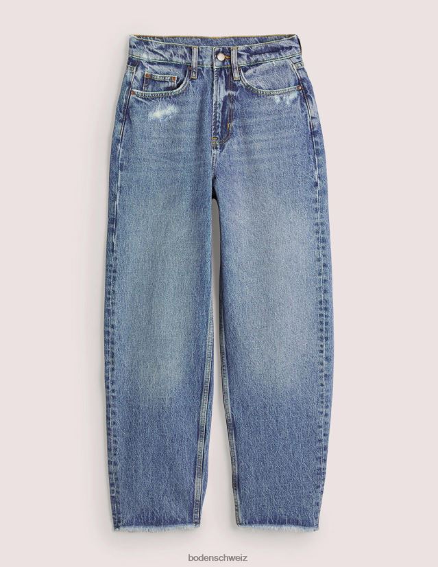 Boden Frauen starre, gerade Jeans VH86PT1762 Kleidung mittlerer Jahrgang