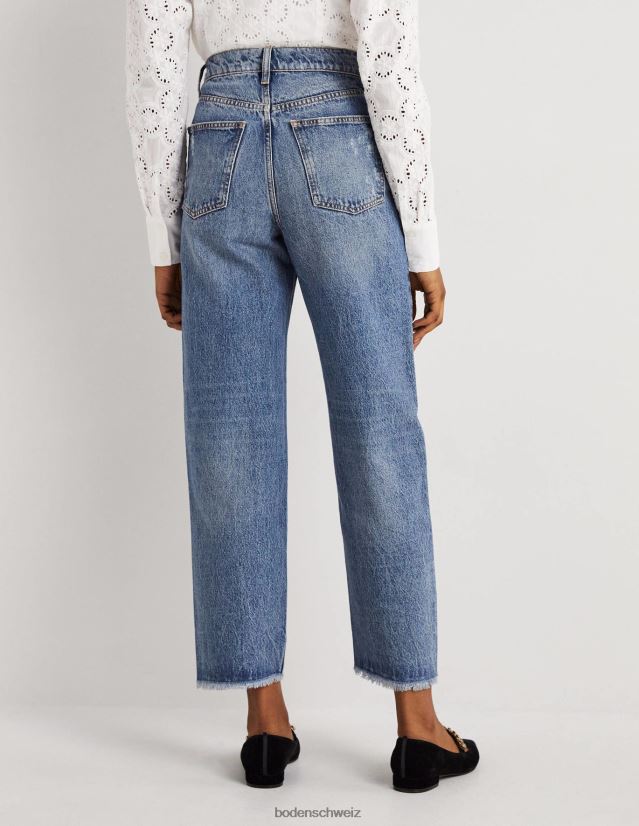 Boden Frauen starre, gerade Jeans VH86PT1762 Kleidung mittlerer Jahrgang