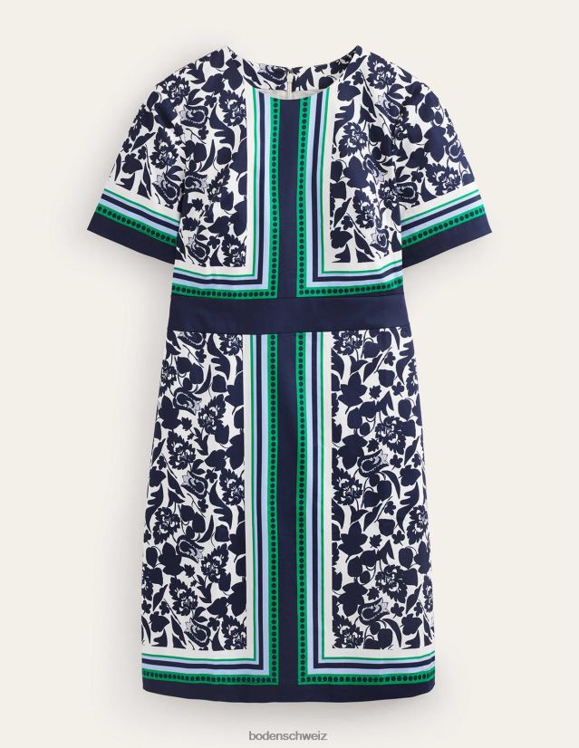 Boden Frauen Alexa-Etuikleid aus Baumwolle VH86PT53 Kleidung Marineblau und Tulpenblüte