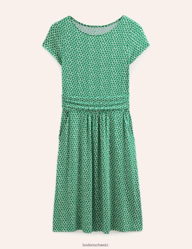 Boden Frauen Amelie Jerseykleid VH86PT19 Kleidung Wiesengrün und Gänseblümchenknospe