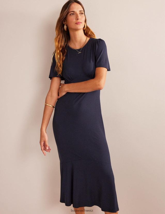 Boden Frauen Flippiges Midikleid aus Jersey VH86PT40 Kleidung Marine