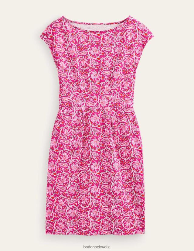 Boden Frauen Florrie-Jerseykleid VH86PT93 Kleidung Himbeere und botanische Rebe