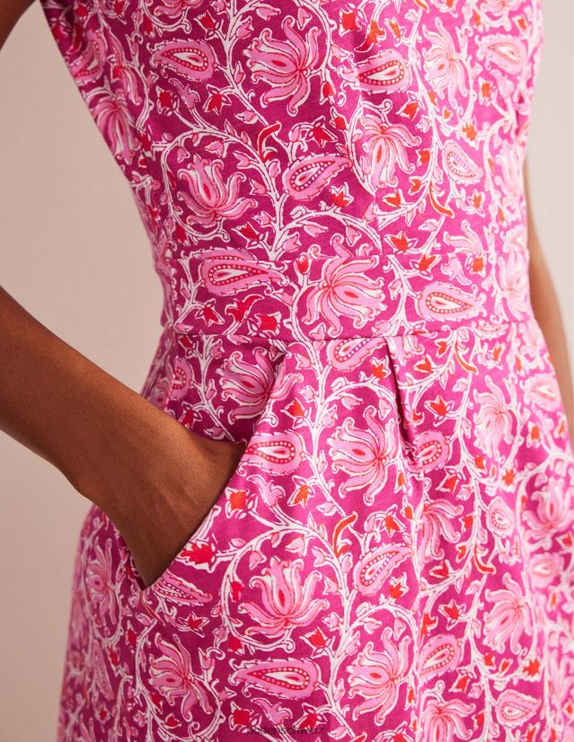 Boden Frauen Florrie-Jerseykleid VH86PT93 Kleidung Himbeere und botanische Rebe