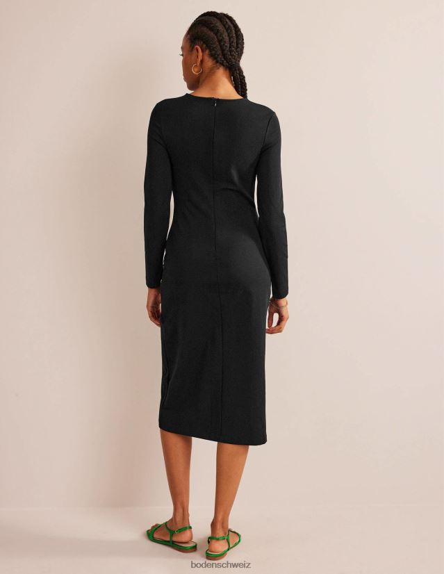 Boden Frauen Jersey-Midikleid VH86PT1615 Kleidung Schwarz