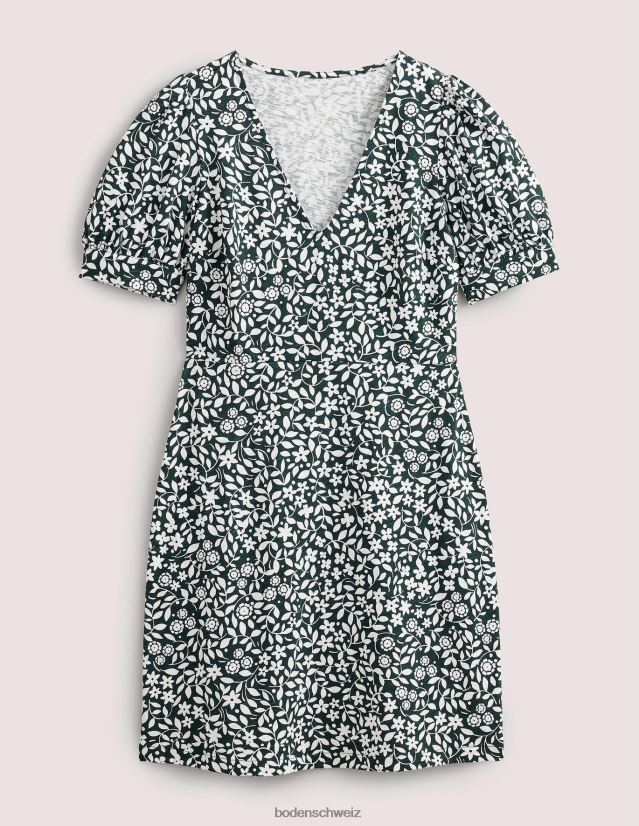 Boden Frauen Jersey-Minikleid mit V-Ausschnitt VH86PT2159 Kleidung Chatsworth & Sunflower Pop