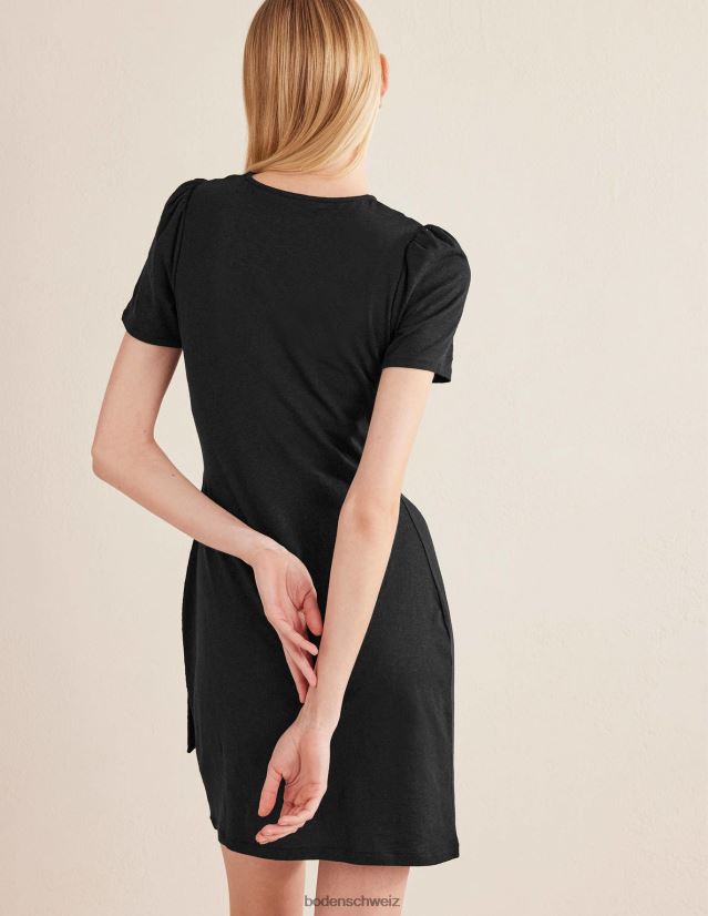 Boden Frauen Jerseykleid mit Knoten vorne VH86PT2587 Kleidung Schwarz