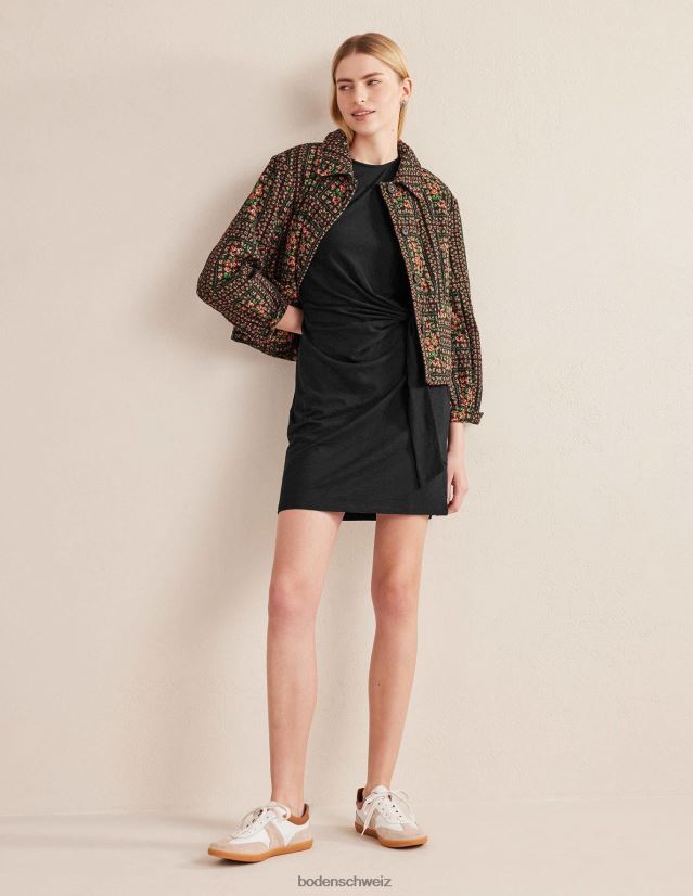 Boden Frauen Jerseykleid mit Knoten vorne VH86PT2587 Kleidung Schwarz