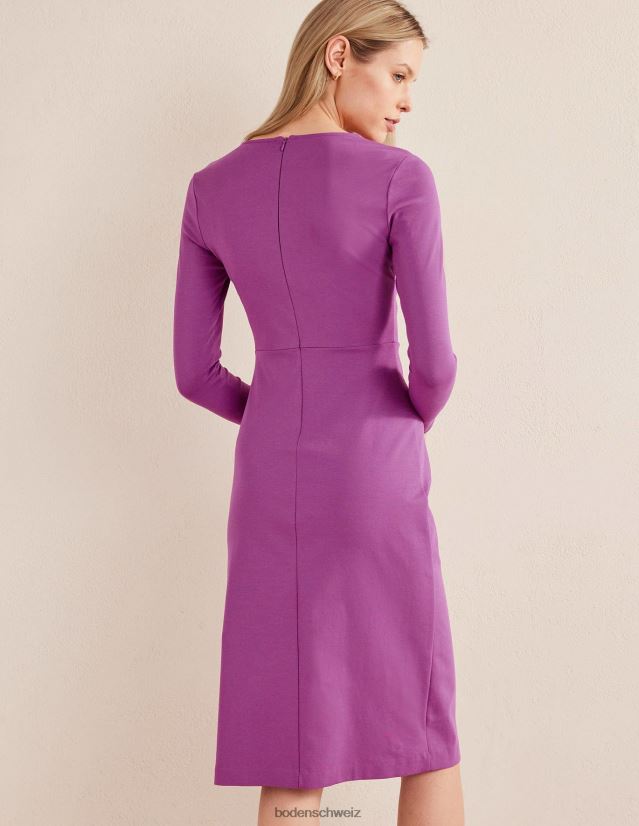 Boden Frauen Jerseykleid mit seitlichen Raffungen VH86PT1533 Kleidung Fuchsie