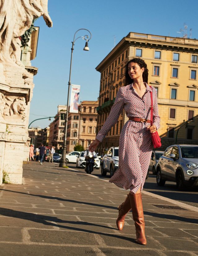 Boden Frauen Kate Midi-Hemdkleid VH86PT45 Kleidung Fiesta Orange & Diamant
